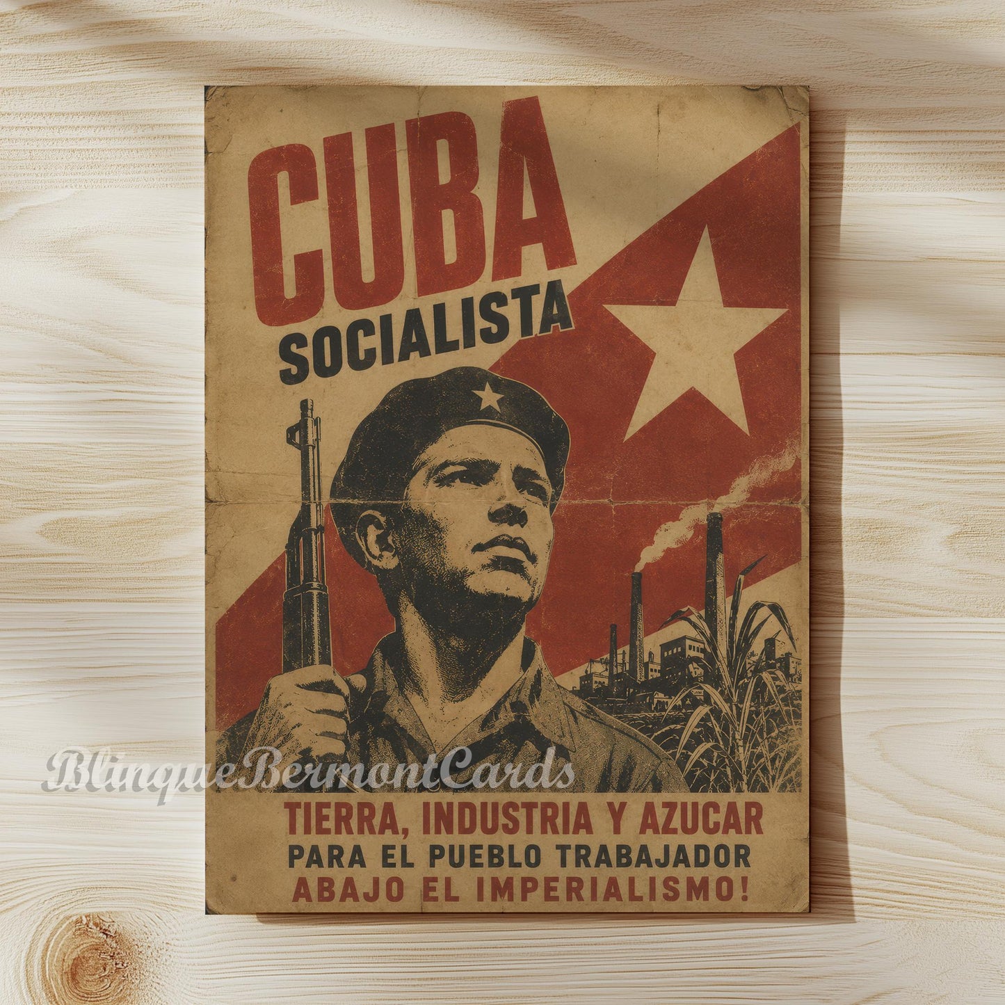 Vintage Cuba Socialist Poster
