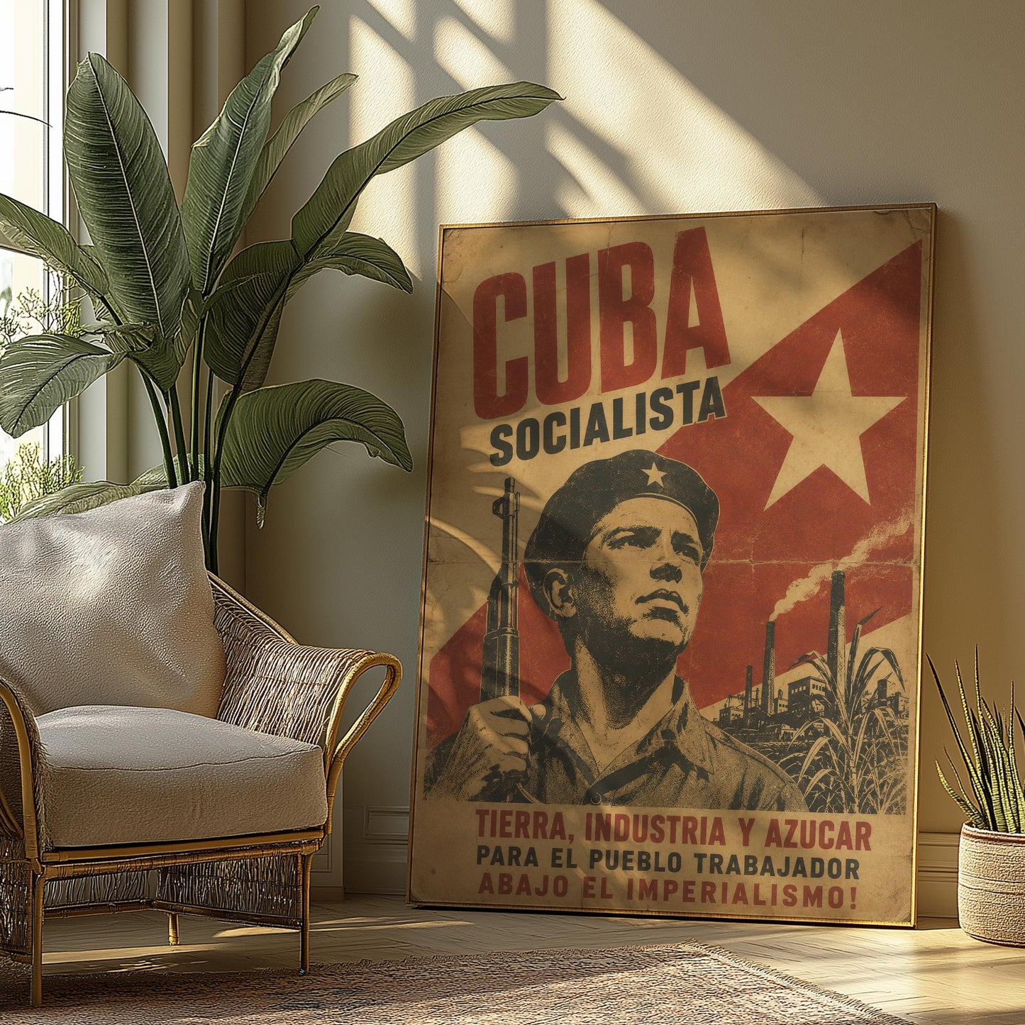 Vintage Cuba Socialist Poster
