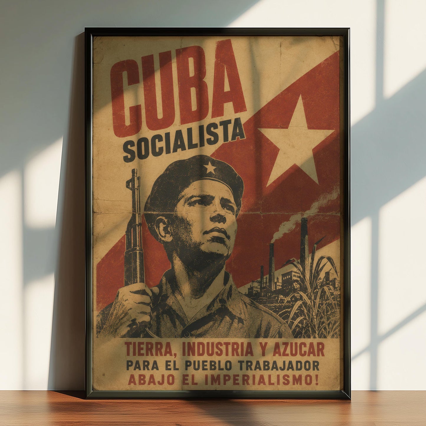 Vintage Cuba Socialist Poster