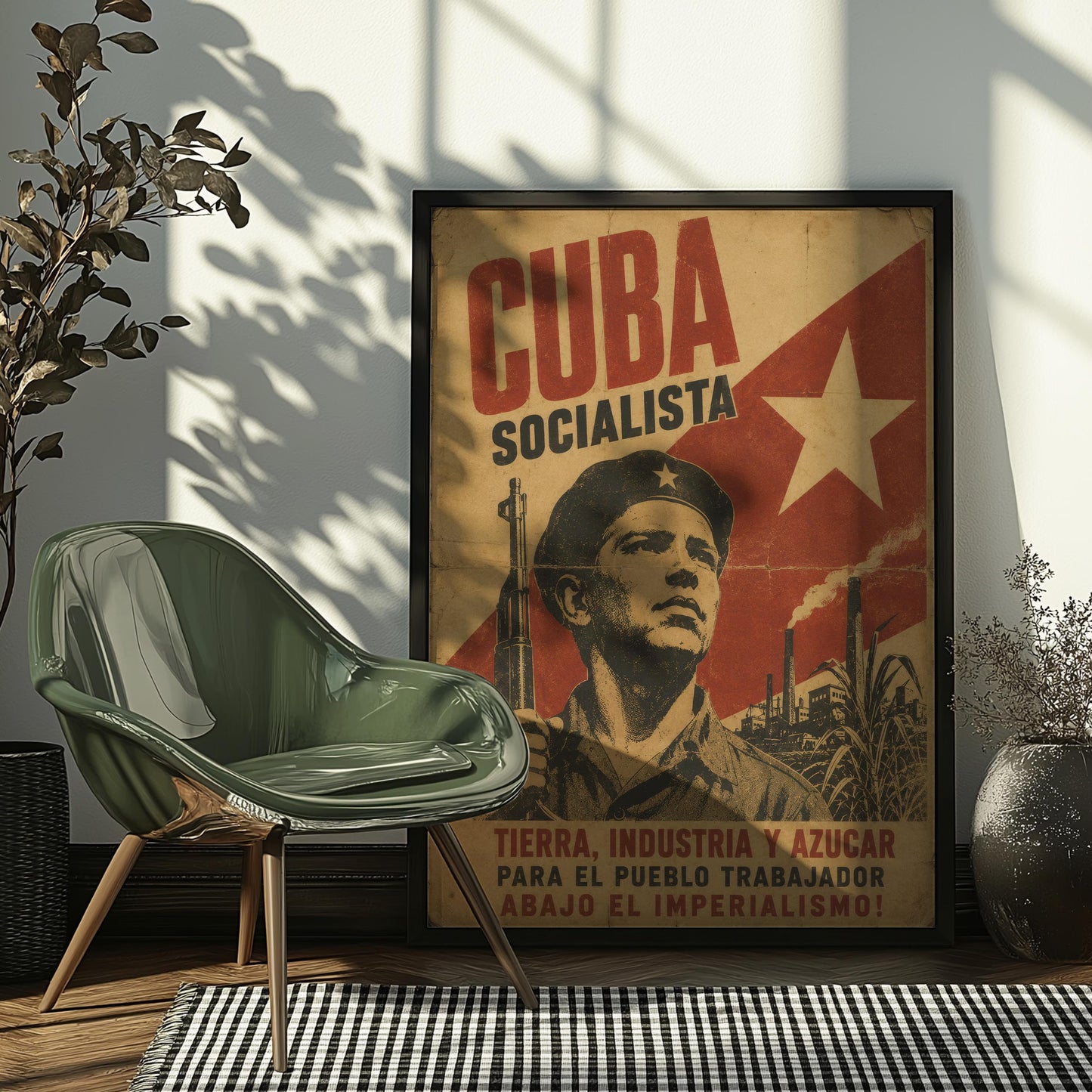 Vintage Cuba Socialist Poster